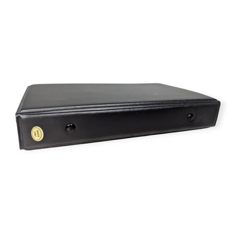 Black Address Spiral Bound Book with Individual Address Cards w/ Gold Lettering